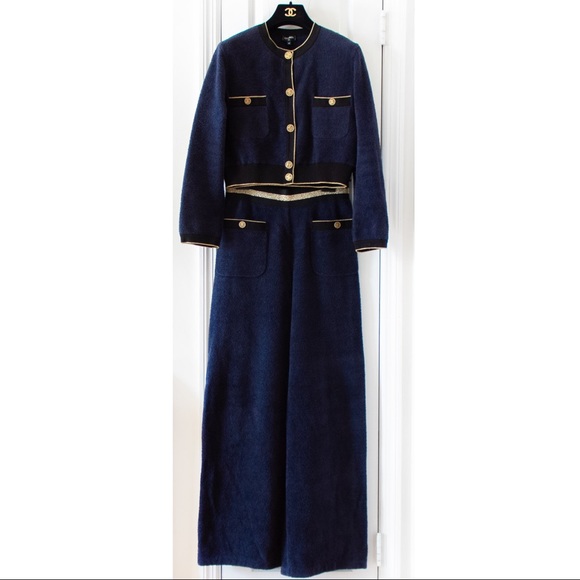 Chanel Cruise 2019 La Pausa Navy Cardigan Pants - Picture 3 of 13